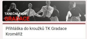 Právě jsme spustili on-line přihlášku do kroužů TK Gradace pro školní rok 2022/2023