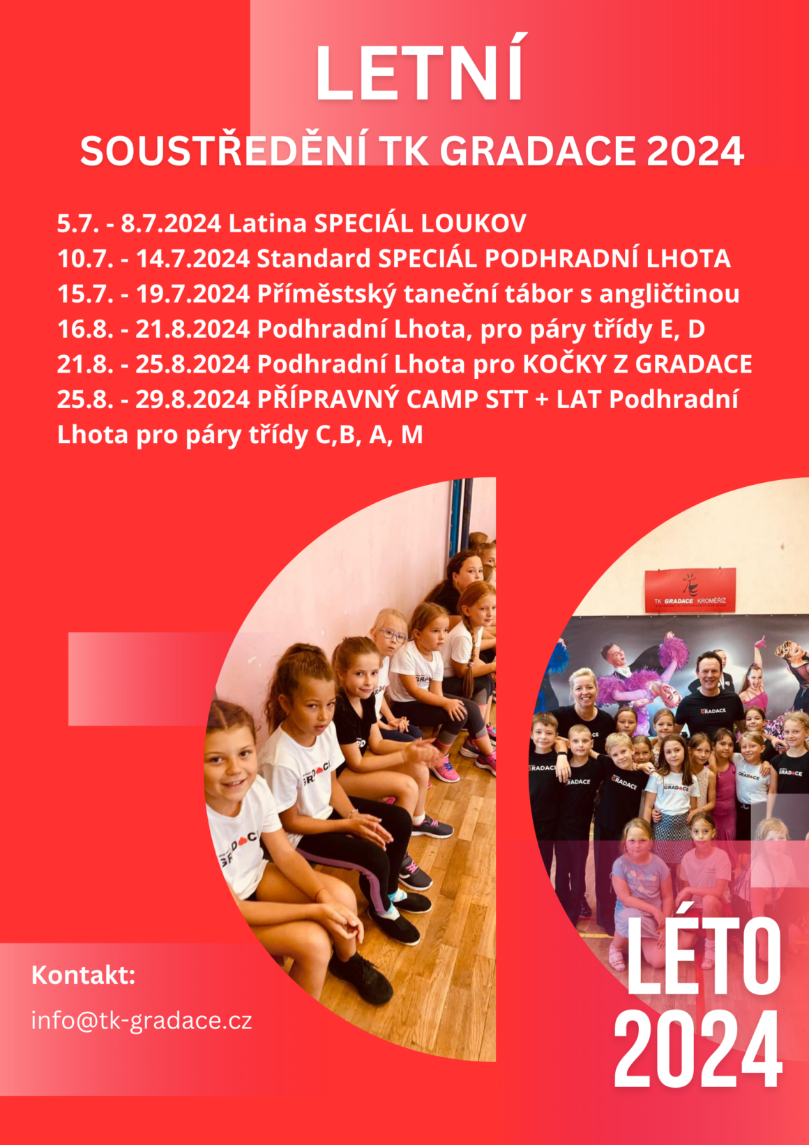 Přehled soustředění LÉTO 2024