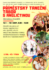 PŘÍMĚSTSKÝ TANEČNÍ TÁBOR S ANGLIČTINOU 2024