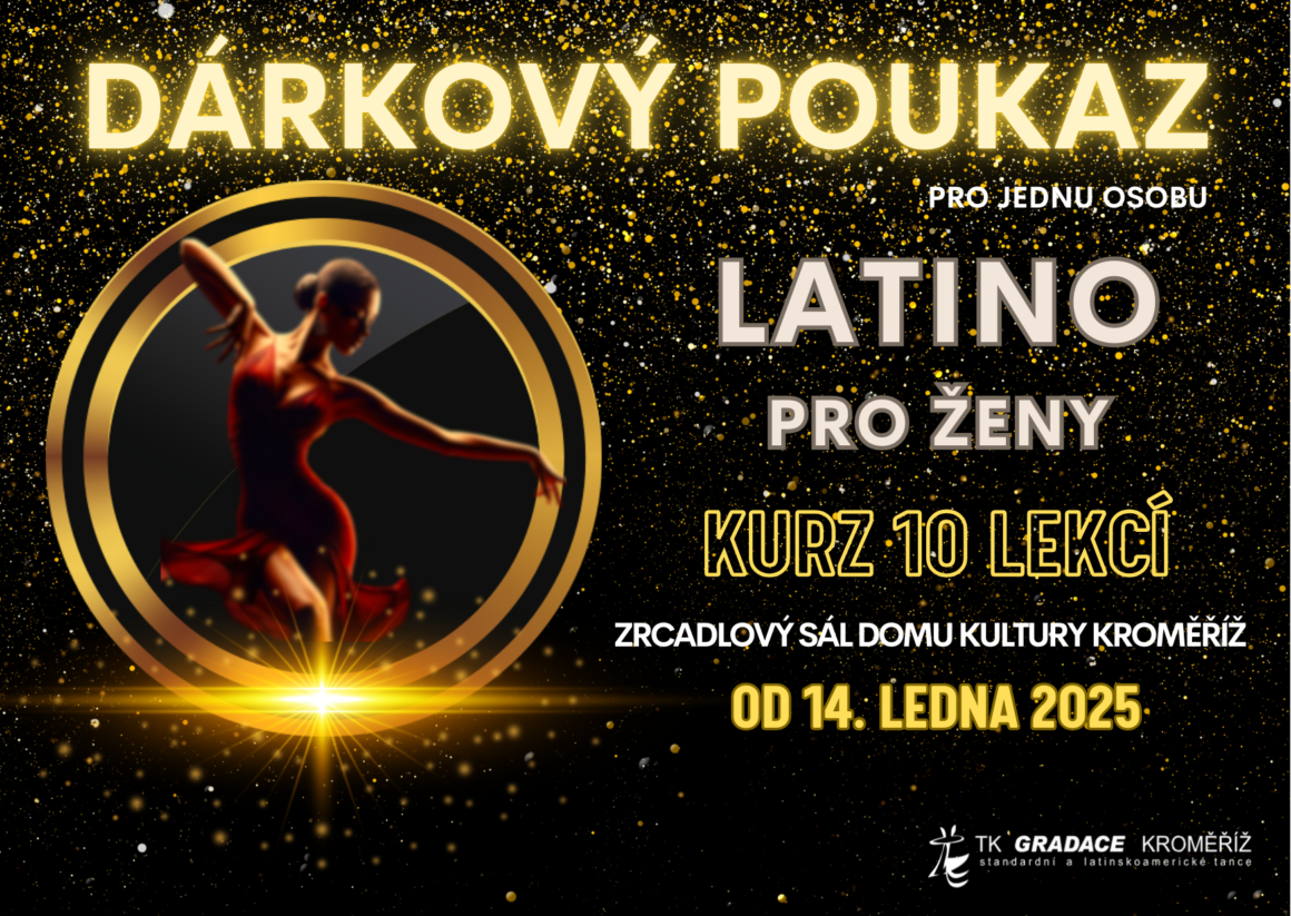 Dárkový poukaz – Latino pro ženy. Darujte originální vánoční dárek.